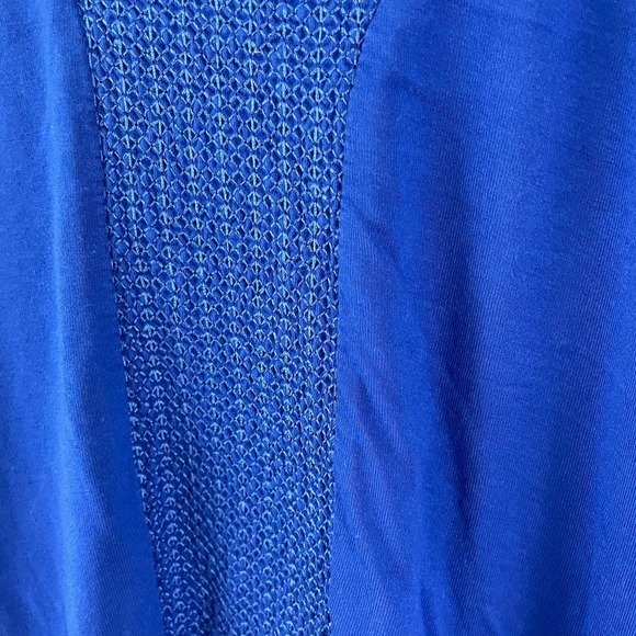 Adrianna Papell 2X Women Blue Blouse Top Plus Size Asymmetrical Hem Elastane - Picture 3 of 6